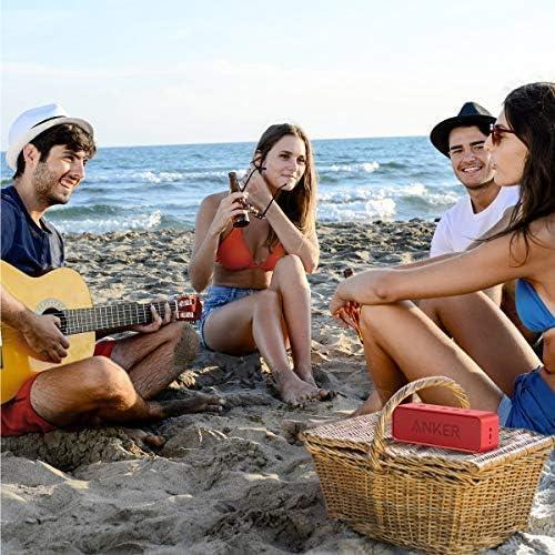 imageAnker Soundcore Portable Bluetooth Speaker Ideal for Travel 24Hour Playtime 66Feet Range DualDriver Portable Wireless SpeakerSuperior Sound Low Distortion Builtin Mic BlueRed