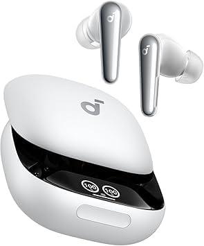 imageSoundcore Liberty 4 Pro by Anker Noise Cancelling Wireless Earbuds 7Sensor and RealTime Adaptive Noise Cancelling 2 Faster Charging StudioLevel HiFi Music Clear Calls with 6 Mics and AIWhite