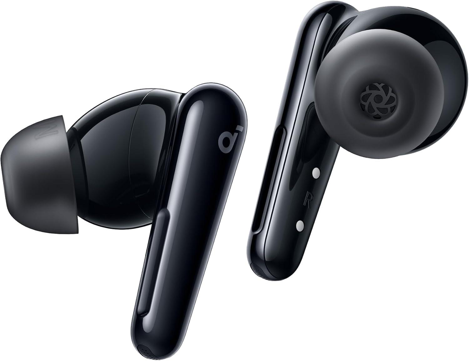 imageSoundcore Liberty 4 Pro by Anker Noise Cancelling Wireless Earbuds 7Sensor and RealTime Adaptive Noise Cancelling 2 Faster Charging StudioLevel HiFi Music Clear Calls with 6 Mics and AIGlossy Black