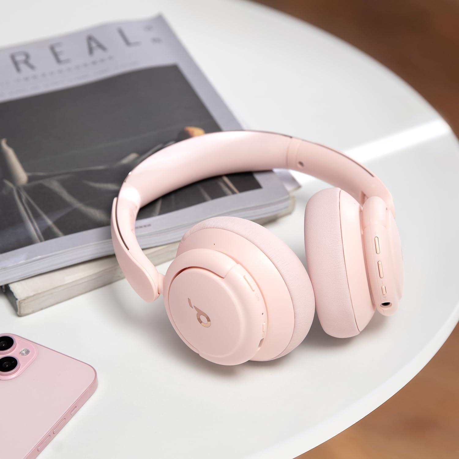 imageSoundcore Q30 by Anker Hybrid Active Noise Cancelling Headphones Multiple Modes HiRes Audio Custom EQ via App 50H Playtime Comfortable Fit Bluetooth Multipoint ConnectionPink