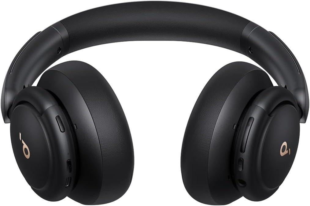 imageSoundcore Q30 by Anker Hybrid Active Noise Cancelling Headphones Multiple Modes HiRes Audio Custom EQ via App 50H Playtime Comfortable Fit Bluetooth Multipoint ConnectionAbsolute Black