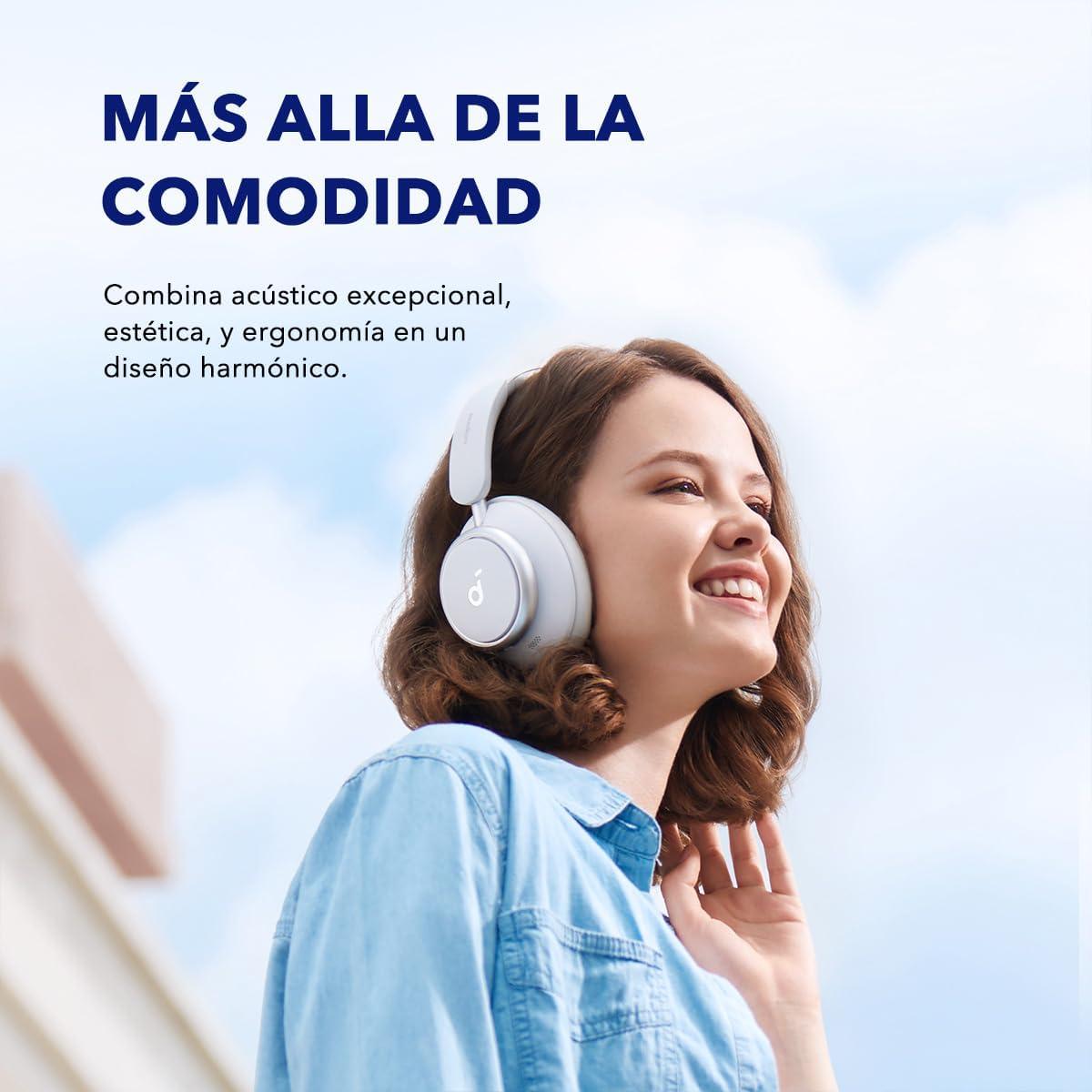 imageSoundcore by Anker Space Q45 Adaptive Active Noise Cancelling Headphones Reduce Noise by Up to 98 50H Playtime App Control LDAC HiRes Wireless Audio Comfortable Fit Clear Calls Bluetooth 53White