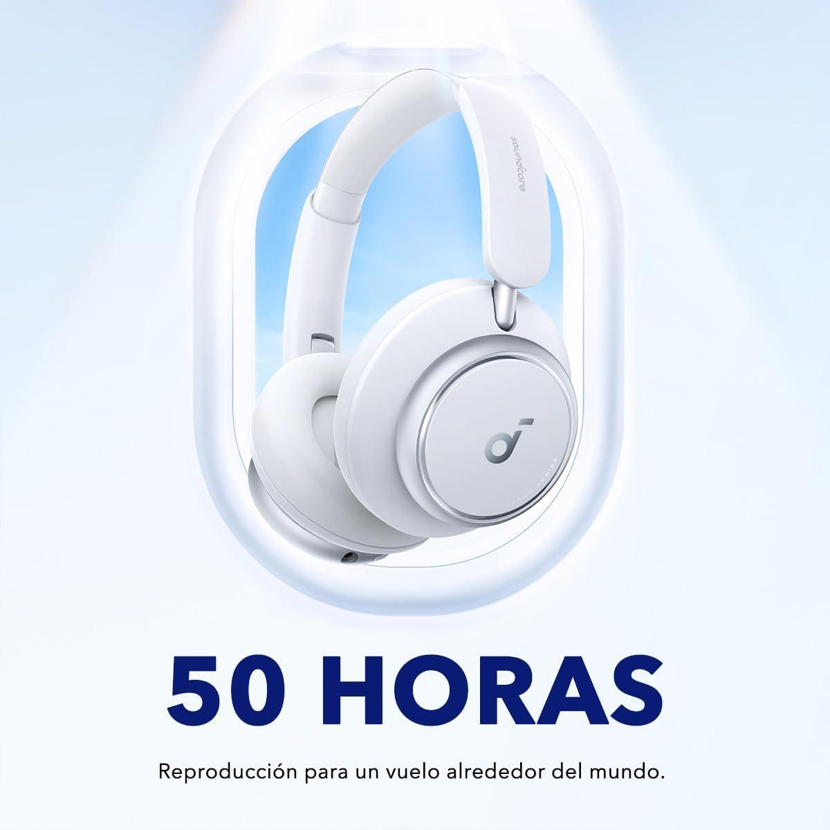 imageSoundcore by Anker Space Q45 Adaptive Active Noise Cancelling Headphones Reduce Noise by Up to 98 50H Playtime App Control LDAC HiRes Wireless Audio Comfortable Fit Clear Calls Bluetooth 53White