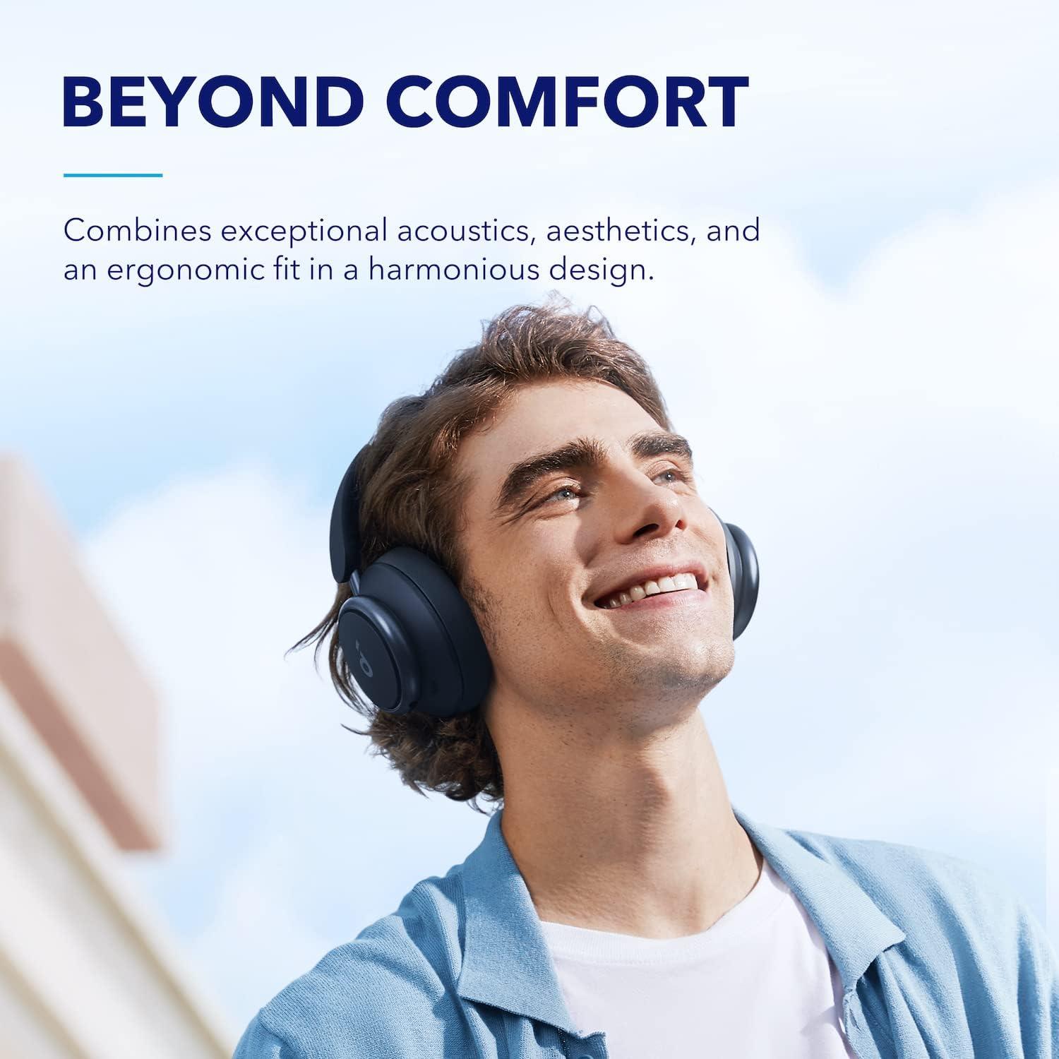 imageSoundcore by Anker Space Q45 Adaptive Active Noise Cancelling Headphones Reduce Noise by Up to 98 50H Playtime App Control LDAC HiRes Wireless Audio Comfortable Fit Clear Calls Bluetooth 53Blue