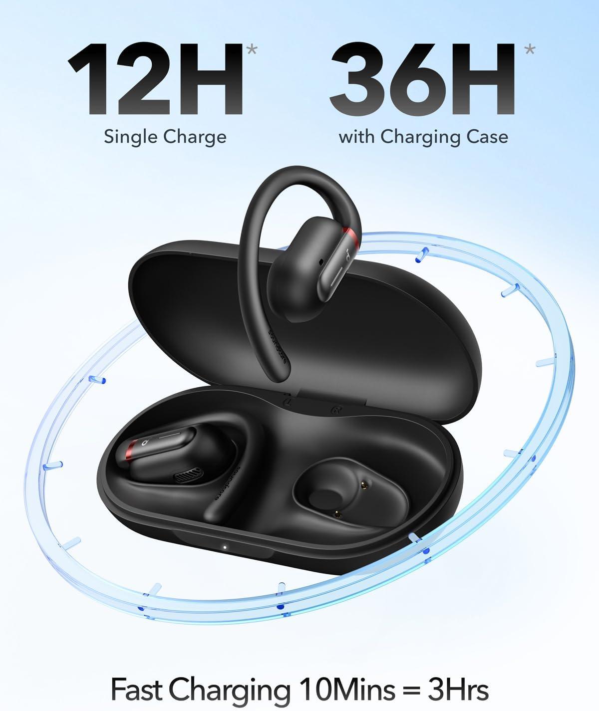 imageSoundcore by Anker V30i OpenEar Headphones UltraComfort Lightweight Design Snug Fit Ergonomic Ear Hooks Robust Bass 36H Playtime Bluetooth 53 App Control Clear Calls Wireless Earbuds