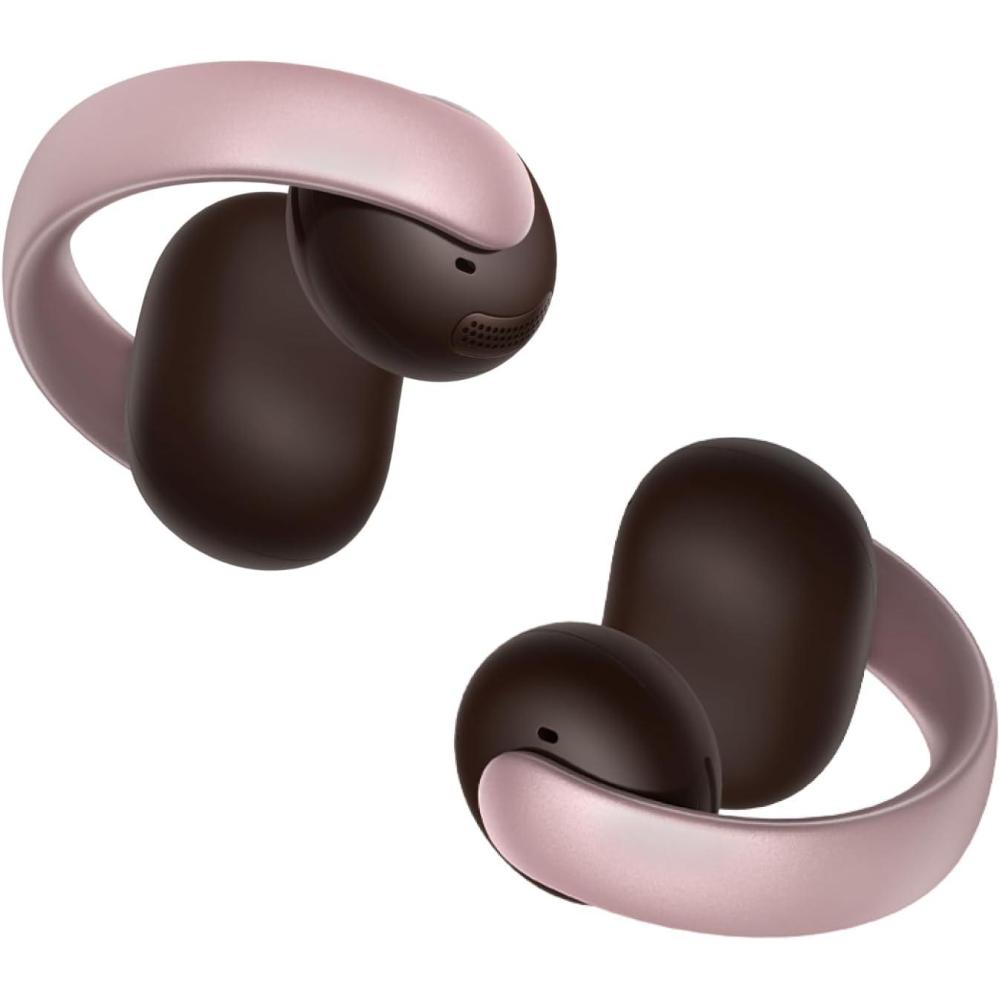 imageSoundcore AeroClip by Anker OpenEar Earbuds ClipOn Headphones Adaptive Comfort Clear Calls with 4 Mics and AI Stable Fit 12mm Drivers for Powerful Bass HiRes OpenRing DesignRosy Brown