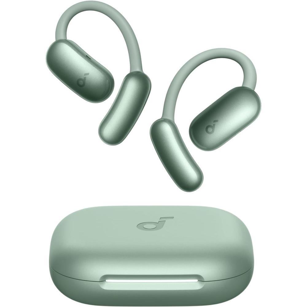 imageSoundcore AeroFit 2 AI Assistant OpenEar Headphones by Anker PressureFree Fit 2X Richer Bass RealTime Translation Earbuds HiRes 35H Playtime IP55Sage Green