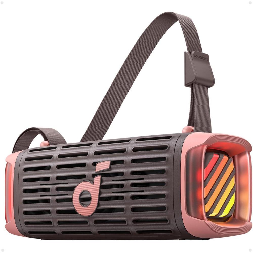 imageSoundcore Boom 3i by Anker Compact Outdoor Speaker IP68 Waterproof Floating Playback SaltwaterResistant BassUp 20 50W Portable Speaker Bluetooth 53 16H TWS KayakFishingCampingBrown