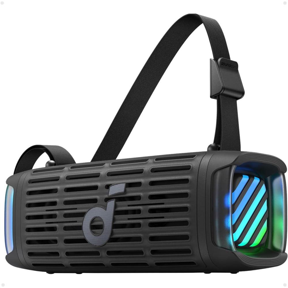 imageSoundcore Boom 3i by Anker Compact Outdoor Speaker IP68 Waterproof Floating Playback SaltwaterResistant BassUp 20 50W Portable Speaker Bluetooth 53 16H TWS KayakFishingCampingBlack