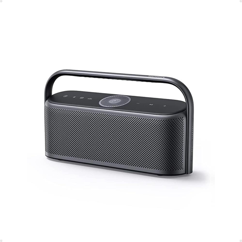 imageSoundcore Motion X600 Portable Bluetooth Speaker HiRes Spatial Audio with Wireless 50W Sound IPX7 Waterproof Pro EQ AUXin Portable Speaker for Home Office Backyard and Bathroom UseBlack