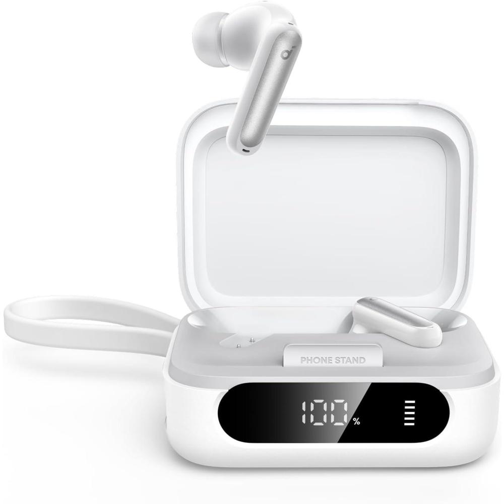 imageSoundcore P41i by Anker Adaptive Noise Cancelling Earbuds with Portable Phone Charger Only for USBC Charging 12H Playtime 192H with Case 6Mic AI Clear Calls IPX5 Wireless Bluetooth EarbudsWhite