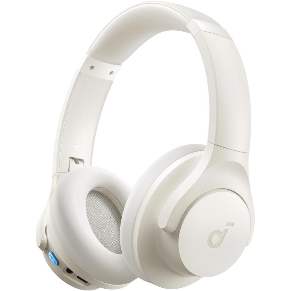 imageSoundcore Q11i Wireless OverEar Bluetooth Headphones by Anker Deep Bass 60H Playtime HiRes Audio Detachable Ear Cushions Multipoint ConnectionCream White