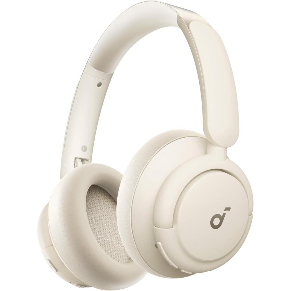 imageSoundcore Q30 by Anker Hybrid Active Noise Cancelling Headphones Multiple Modes HiRes Audio Custom EQ via App 50H Playtime Comfortable Fit Bluetooth Multipoint ConnectionBeige