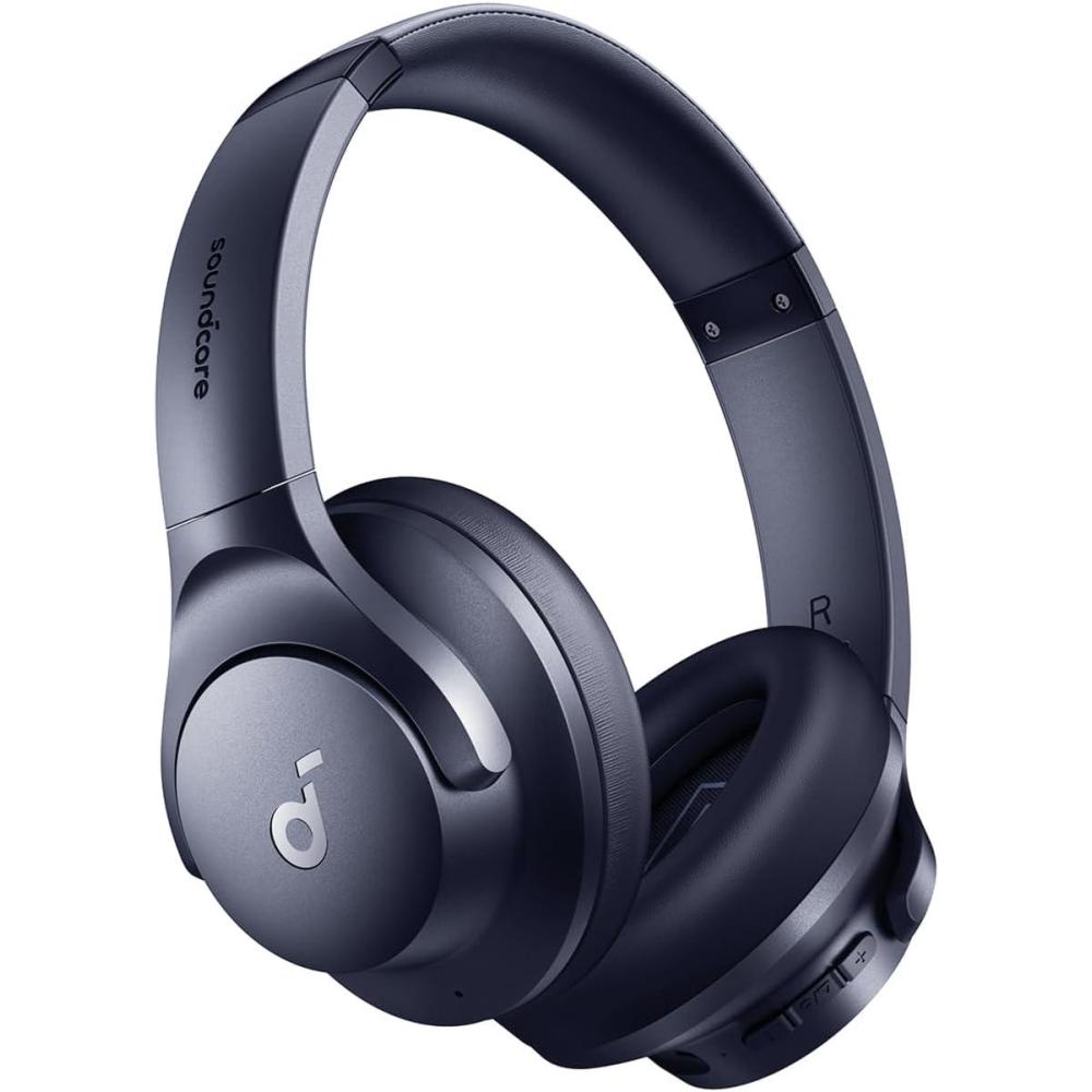 imageSoundcore by Anker Q20i Hybrid Active Noise Cancelling Headphones Wireless OverEar Bluetooth 40H Long ANC Playtime HiRes Audio Big Bass Customize via an App Transparency Mode WhiteBlue