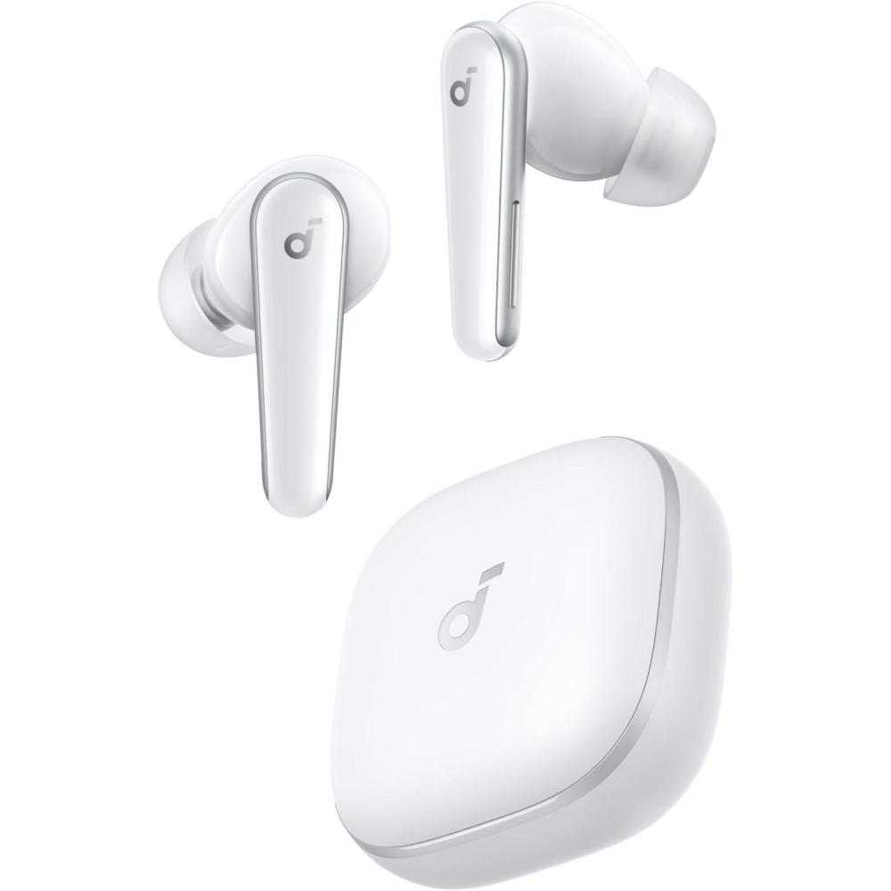 imagesoundcore Liberty 5 by Anker NoiseCancelling Wireless Earbuds 2x Stronger Voice Reduction RealTime Adaptive Noise Cancellation Fast Charging Dolby Audio 6Mic AI Clear Calls Long Battery LifeCloud White