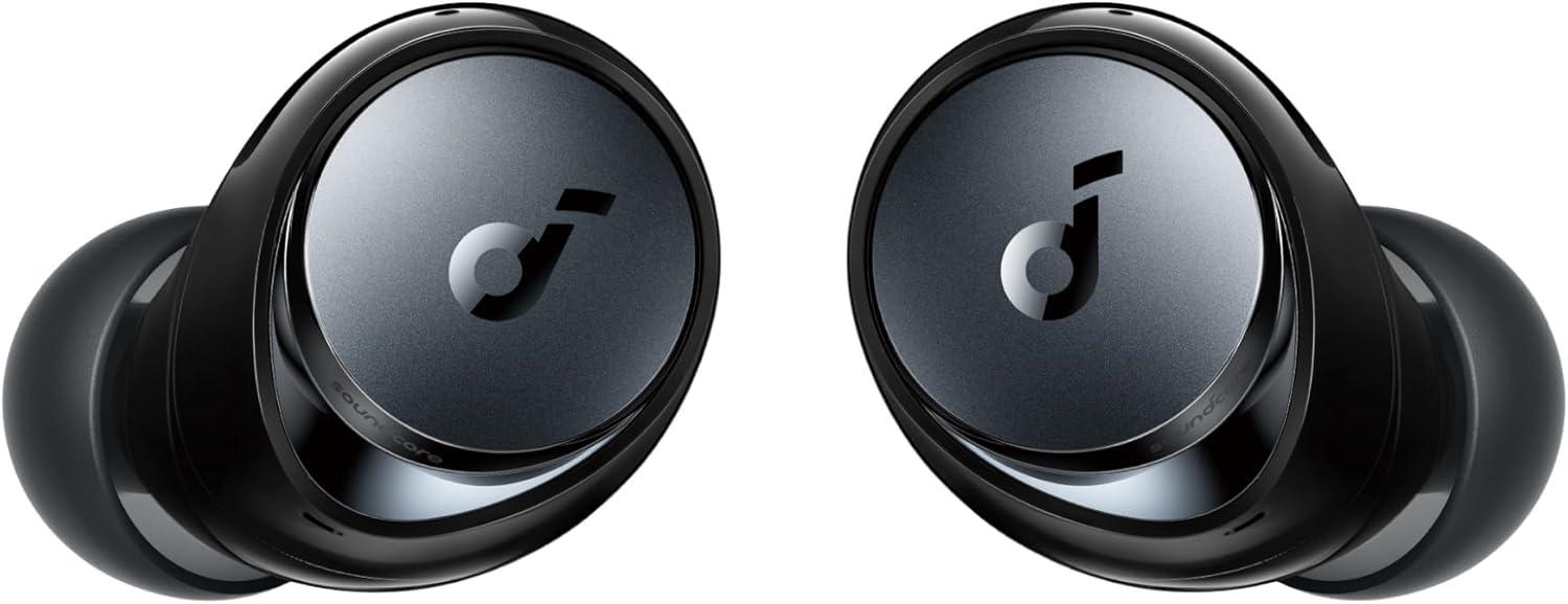 imagesoundcore by Anker Space A40 AutoAdjustable Active Noise Cancelling Wireless Earbuds Reduce Noise by Up to 98 50H Playtime HiRes Sound Comfortable Fit App Customization Wireless Charge BlueBlack