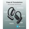 Soundcore AeroFit 2 AI Assistant Open-Ear Headphones by Anker, Pressure-Free Fit, 2X Richer Bass, Real-Time Translation Earbuds, Hi-Res, 35H Playtime, IP55(Obsidian Black)