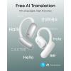 Soundcore AeroFit 2 AI Assistant Open-Ear Headphones by Anker, Pressure-Free Fit, 2X Richer Bass, Real-Time Translation Earbuds, Hi-Res, 35H Playtime, IP55(Pearl White)