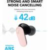 Soundcore P30i by Anker Noise Cancelling Earbuds, Strong and Smart Noise Cancelling, Powerful Bass, 45H Playtime, 2-in-1 Case and Phone Stand, IP54, Wireless Earbuds, Bluetooth 5.4 (Black)(Pink)