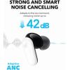 Soundcore P30i by Anker Noise Cancelling Earbuds, Strong and Smart Noise Cancelling, Powerful Bass, 45H Playtime, 2-in-1 Case and Phone Stand, IP54, Wireless Earbuds, Bluetooth 5.4 (Black)(White)