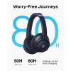 Soundcore Q30 by Anker, Hybrid Active Noise Cancelling Headphones, Multiple Modes, Hi-Res Audio, Custom EQ via App, 50H Playtime, Comfortable Fit, Bluetooth, Multipoint Connection(Blue)