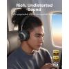 Soundcore Space One Pro, FlexiCurve Over-Ear Headphone, Adaptive Active Noise Cancelling Headphones Driven by 6 Mics, 60H Lossless Audio, Ultra-Fast Charging, Hi-Res Wireless, Comfortable Fit(Jet Black)