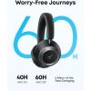 Soundcore Space One Pro, FlexiCurve Over-Ear Headphone, Adaptive Active Noise Cancelling Headphones Driven by 6 Mics, 60H Lossless Audio, Ultra-Fast Charging, Hi-Res Wireless, Comfortable Fit(Jet Black)
