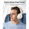 Soundcore by Anker Q20i Hybrid Active Noise Cancelling Headphones, Wireless Over-Ear Bluetooth, 40H Long ANC Playtime, Hi-Res Audio, Big Bass, Customize via an App, Transparency Mode (White)(Almond White)