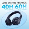 Soundcore by Anker Q20i Hybrid Active Noise Cancelling Headphones, Wireless Over-Ear Bluetooth, 40H Long ANC Playtime, Hi-Res Audio, Big Bass, Customize via an App, Transparency Mode (White)(Blue)