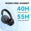 Soundcore by Anker, Space One, Active Noise Cancelling Headphones, 2X Stronger Voice Reduction, 40H ANC Playtime, App Control, LDAC Hi-Res Wireless Audio, Comfortable Fit, Clear Calls, Bluetooth 5.3(Abyss Black)
