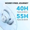 Soundcore by Anker, Space One, Active Noise Cancelling Headphones, 2X Stronger Voice Reduction, 40H ANC Playtime, App Control, LDAC Hi-Res Wireless Audio, Comfortable Fit, Clear Calls, Bluetooth 5.3(Sky Blue)