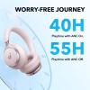 Soundcore by Anker, Space One, Active Noise Cancelling Headphones, 2X Stronger Voice Reduction, 40H ANC Playtime, App Control, LDAC Hi-Res Wireless Audio, Comfortable Fit, Clear Calls, Bluetooth 5.3(Cloud Pink)