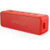 Anker Soundcore 2 Portable Bluetooth Speaker with Stereo Sound, Bluetooth 5, Bassup, IPX7 Waterproof, 24-Hour Playtime, Wireless Stereo Pairing, Speaker for Home, Outdoors, Travel(Red)