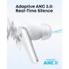 soundcore Liberty 5 by Anker, Noise-Cancelling Wireless Earbuds, 2x Stronger Voice Reduction, Real-Time Adaptive Noise Cancellation, Fast Charging, Dolby Audio, 6-Mic AI Clear Calls, Long Battery Life(Cloud White)
