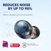 soundcore by Anker Space A40 Auto-Adjustable Active Noise Cancelling Wireless Earbuds, Reduce Noise by Up to 98%, 50H Playtime, Hi-Res Sound, Comfortable Fit, App Customization, Wireless Charge (Blue)(Black)