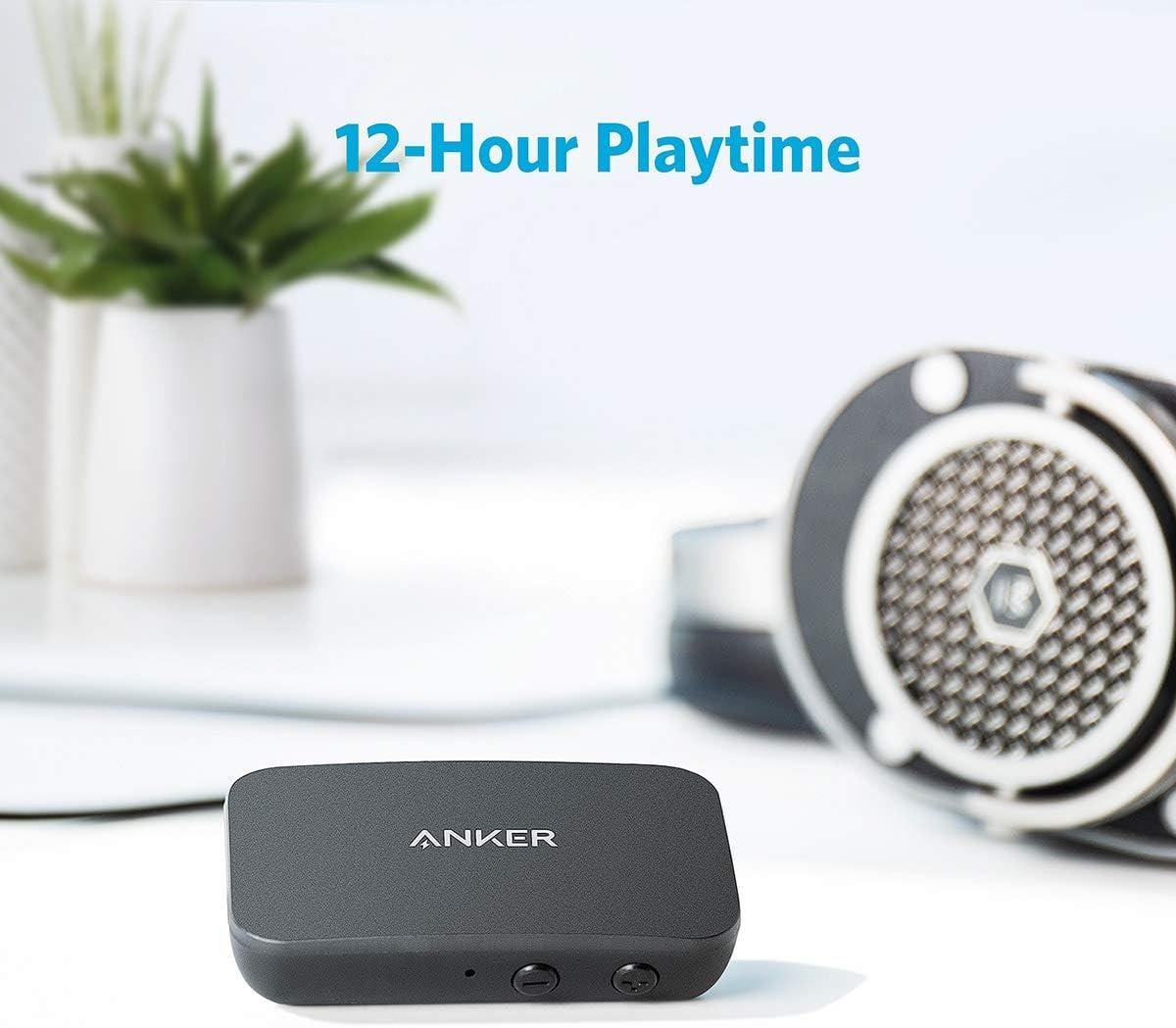 imageAnker Soundsync Bluetooth Receiver for Music Streaming with Bluetooth 50 Dual Device Connection Handsfree Calls 12Hour Battery Life for Car ampamp Home Stereo Signal Reception OnlySmall Pack of 2
