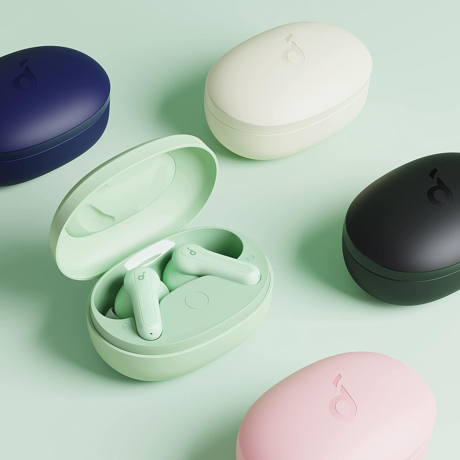 imageSoundcore Anker Life P2 Mini True Wireless Bluetooth 52 Earbuds Headphones Blackmint green