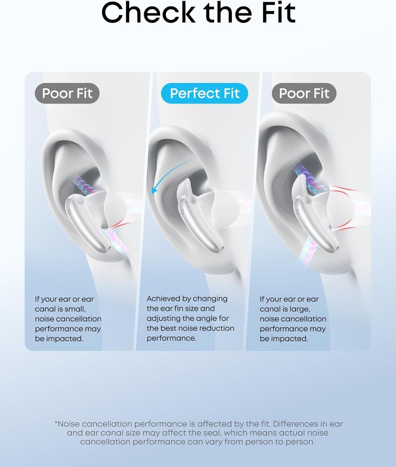 imageSoundcore Liberty Buds by Anker SemiinEar Design Removable Ear Fins RealTime Adaptive Noise Cancelling Fast Charging Wireless Bluetooth EarbudsTranslation Earbuds 30H PlaytimeWhite