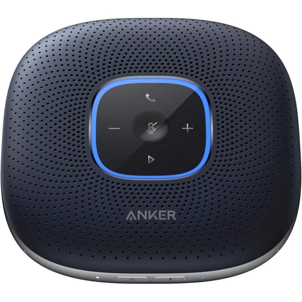 imageAnker PowerConf Speakerphone Zoom Certified Conference Speaker with 6 Mics 360 Enhanced Voice Pickup 24H Call Time Bluetooth 53 USB C Compatible with Leading Platforms for Personal WorkspacesBlue