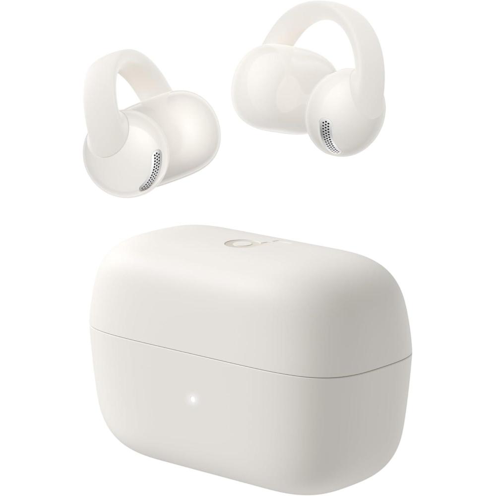 imageSoundcore C50i by Anker OpenEar Headphones ClipOn Earbuds UltraComfort FlexiClip Design 12mm Drivers for Powerful Bass AI Clear Calls 28H Playtime Secure Fit HiRes IP55 Bluetooth 60White