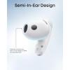 Soundcore Liberty Buds by Anker, Semi-in-Ear Design, Removable Ear Fins, Real-Time Adaptive Noise Cancelling, Fast Charging, Wireless Bluetooth Earbuds,Translation Earbuds, 30H Playtime(White)