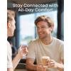 Soundcore Liberty Buds by Anker, Semi-in-Ear Design, Removable Ear Fins, Real-Time Adaptive Noise Cancelling, Fast Charging, Wireless Bluetooth Earbuds,Translation Earbuds, 30H Playtime(White)