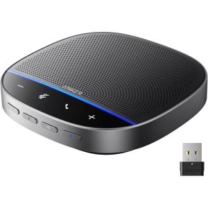 Anker PowerConf S500 Speakerphone with Zoom Rooms and Google Meet Certifications, USB-C Conference Speaker, Bluetooth Speakerphone for Conference Room, Conference Microphone with Premium Voice Pickup