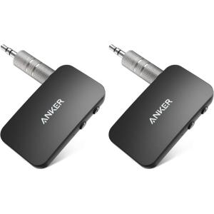 Anker Soundsync Bluetooth Receiver for Music Streaming with Bluetooth 5.0, Dual Device Connection, Handsfree Calls, 12-Hour Battery Life, for Car & Home Stereo – Signal Reception Only(Small (Pack of 2))