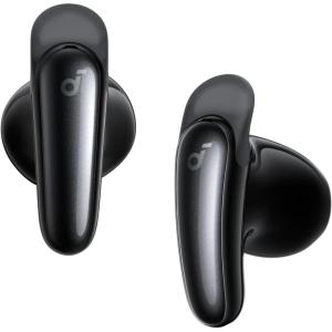 Soundcore Liberty Buds by Anker, Semi-in-Ear Design, Removable Ear Fins, Real-Time Adaptive Noise Cancelling, Fast Charging, Wireless Bluetooth Earbuds,Translation Earbuds, 30H Playtime(Black)