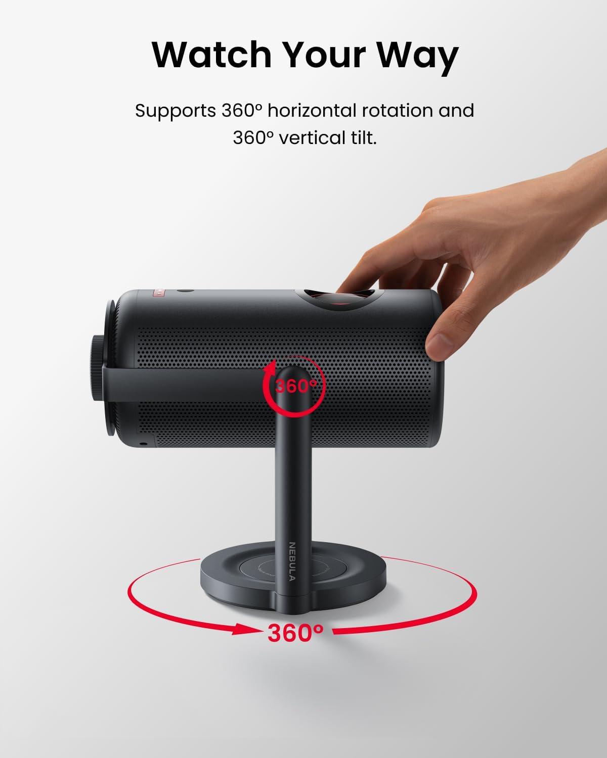 imageNEBULA Capsule Gimbal Stand 0360 Degree Vertical and Horizontal Adjustable Viewing Angle 3s Easy Setup for Capsule 3 Capsule 3 Laser Capsule Air