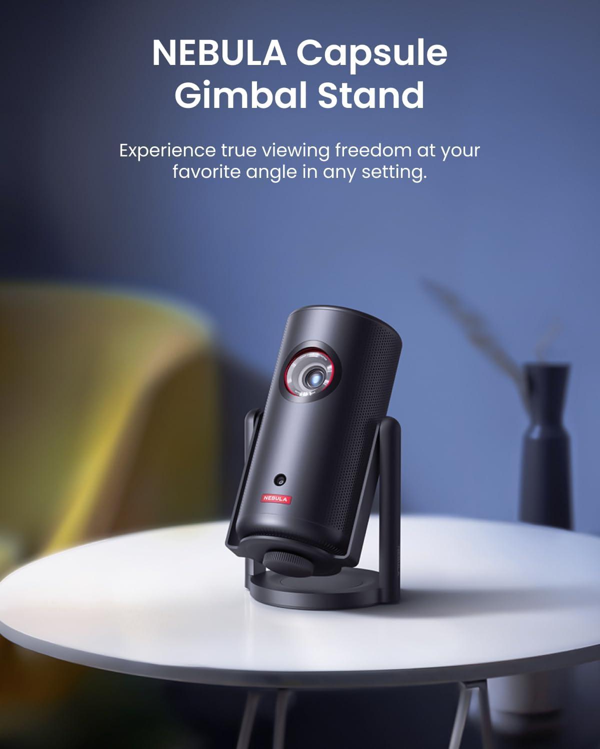 imageNEBULA Capsule Gimbal Stand 0360 Degree Vertical and Horizontal Adjustable Viewing Angle 3s Easy Setup for Capsule 3 Capsule 3 Laser Capsule Air