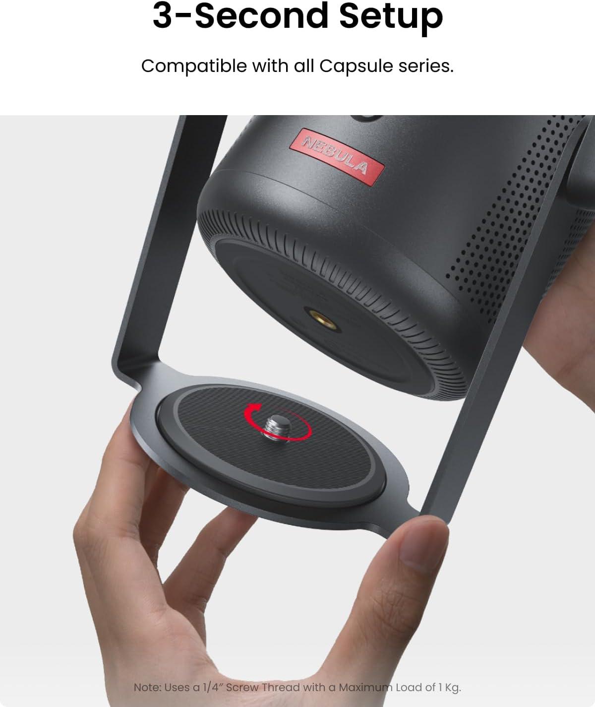 imageNEBULA Capsule Gimbal Stand 0360 Degree Vertical and Horizontal Adjustable Viewing Angle 3s Easy Setup for Capsule 3 Capsule 3 Laser Capsule Air