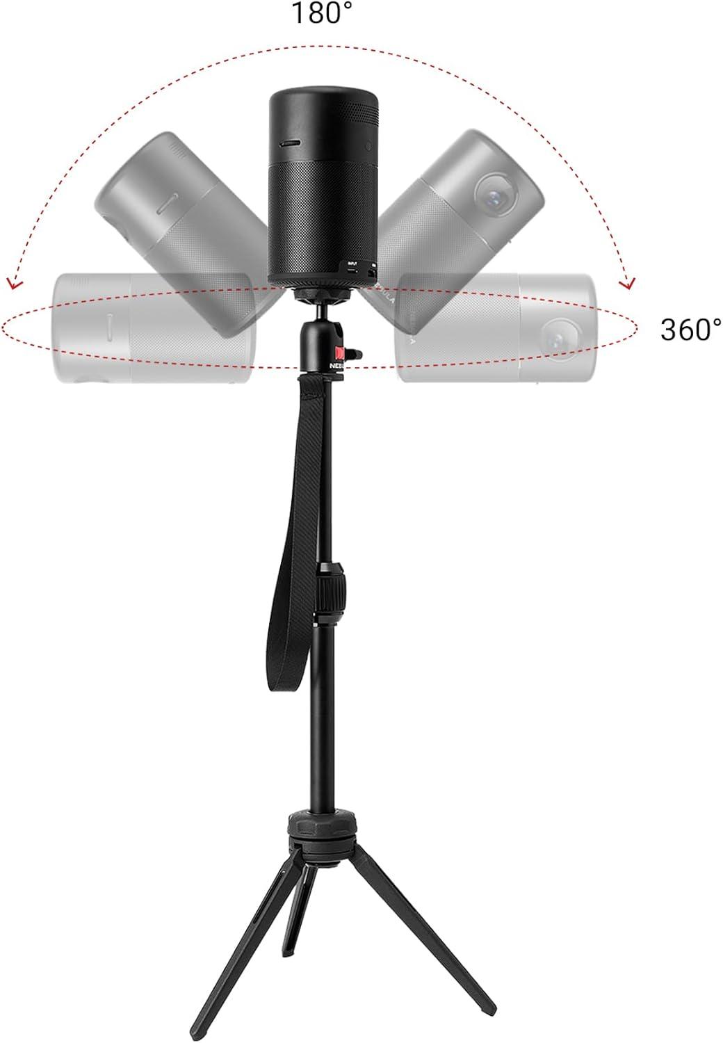 imageNebula Adjustable Tripod Stand Compact Portable Projector Stand Includes Universal Mount and Swivel Ball Head Aluminum Alloy Tripod Stand for Capsule 3 Capsule 3 Laser Capsule Air
