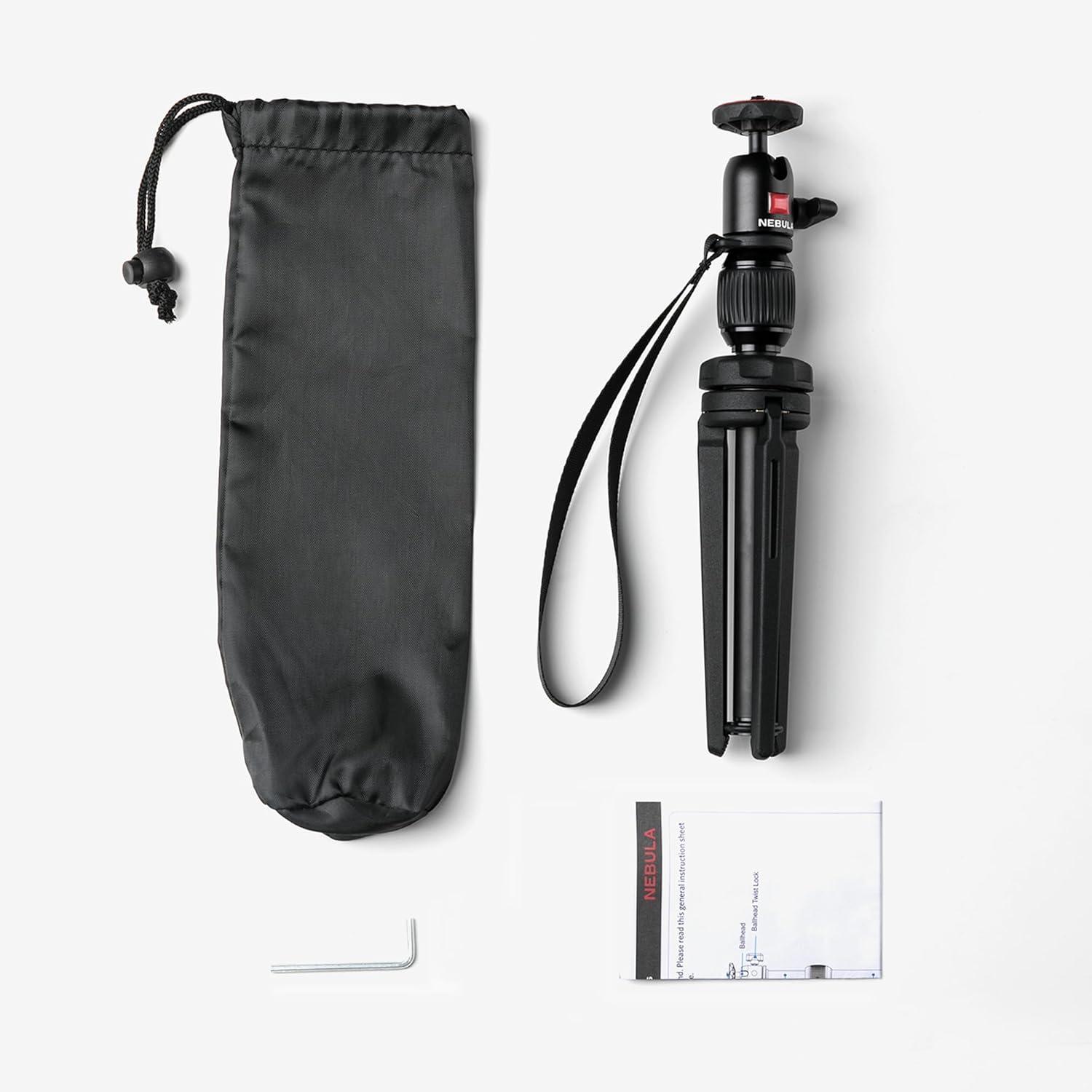 imageNebula Adjustable Tripod Stand Compact Portable Projector Stand Includes Universal Mount and Swivel Ball Head Aluminum Alloy Tripod Stand for Capsule 3 Capsule 3 Laser Capsule Air